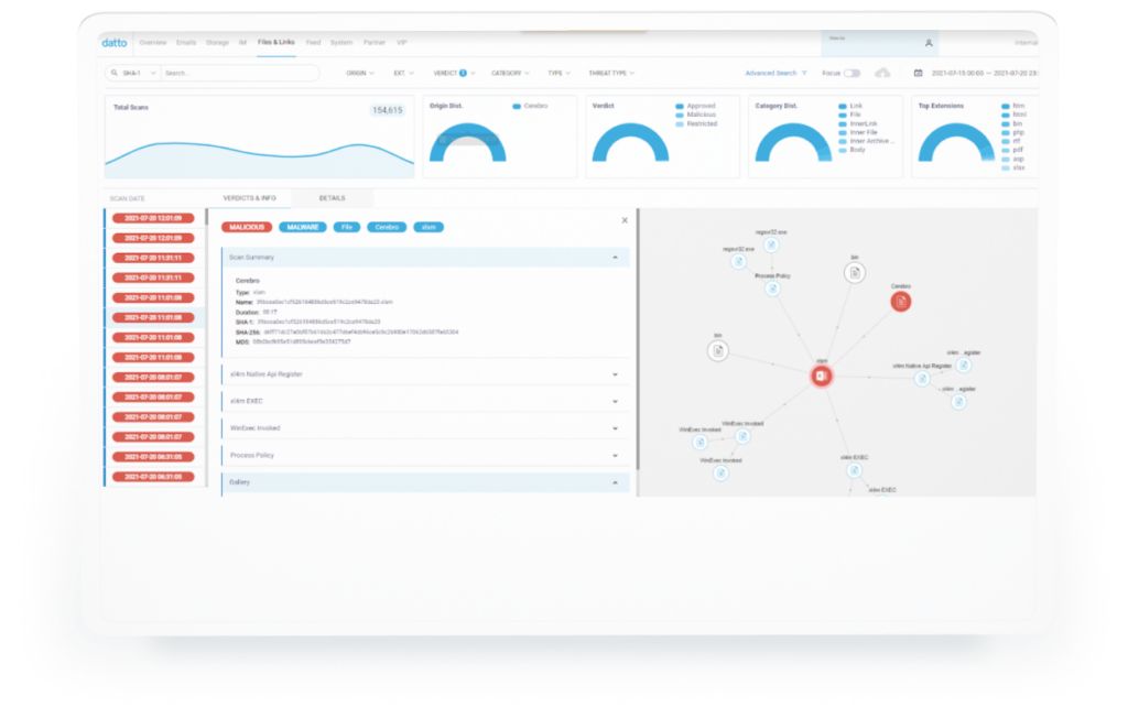 Datto SaaS Defense UI Screenshot