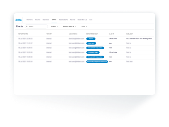 SaaS Features - Portal dashboard